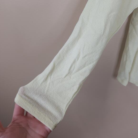 Six Fifty Take My Hand Long Sleeve Knit Top in Yellow Size S - Picture 6 of 10
